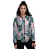 Tropical Pink Hawaiian Print Pattern Women's Bomber Jacket-grizzshop