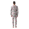 Tropical Pink Hibiscus Print Pattern Men's Pajamas-grizzshop