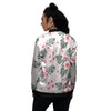 Tropical Pink Hibiscus Print Pattern Women's Bomber Jacket-grizzshop