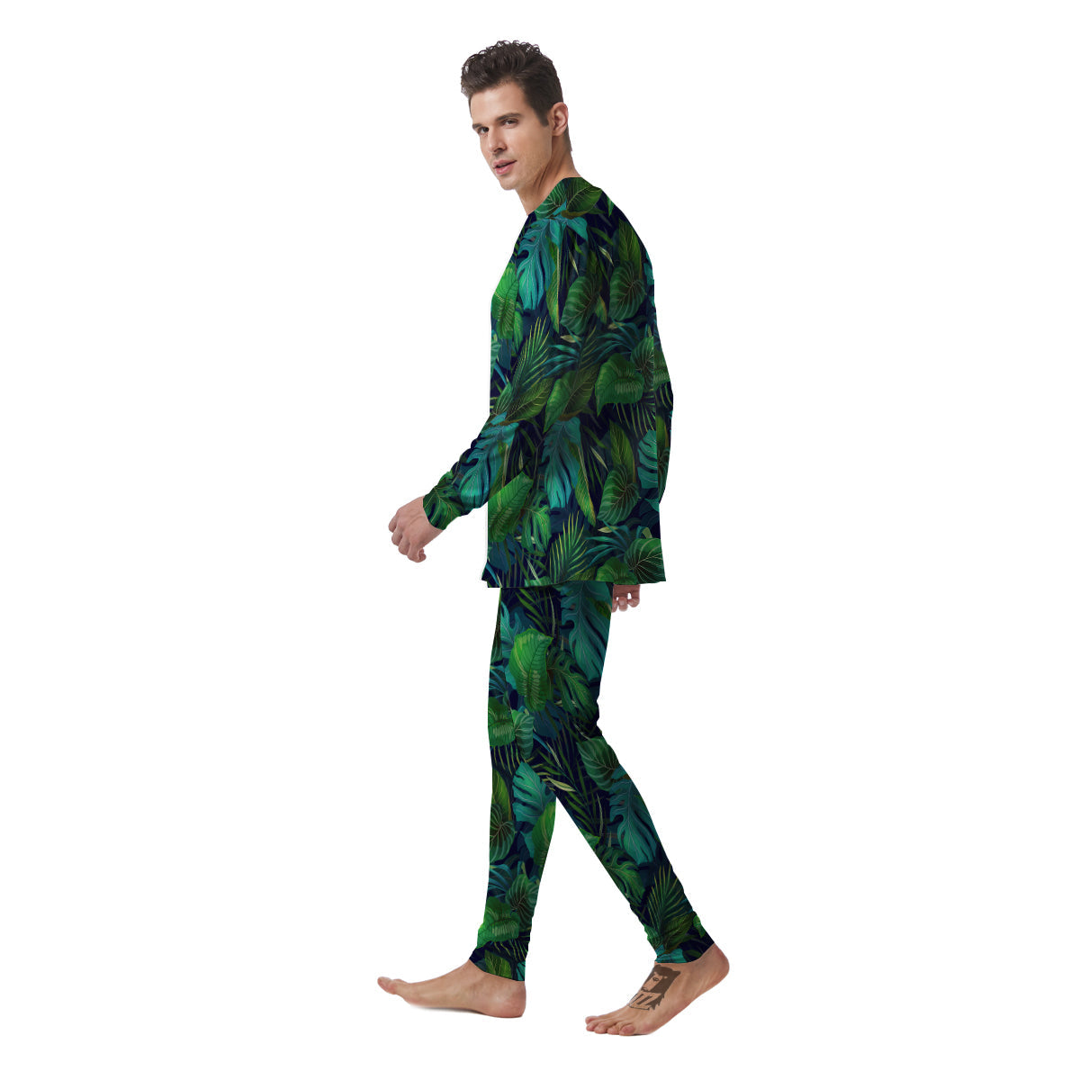 Tropical Plants Hawaiian Print Pattern Men's Pajamas-grizzshop