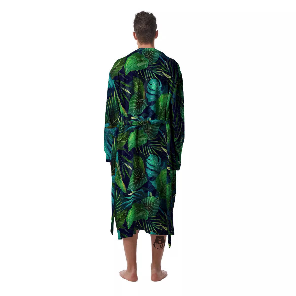 Tropical Plants Hawaiian Print Pattern Men's Robe-grizzshop