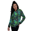 Tropical Plants Hawaiian Print Pattern Women's Bomber Jacket-grizzshop