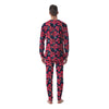 Tropical Red Hibiscus Print Pattern Men's Pajamas-grizzshop