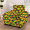 Tropical Reggae Leaf Armchair Cover-grizzshop