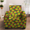 Tropical Reggae Leaf Armchair Cover-grizzshop