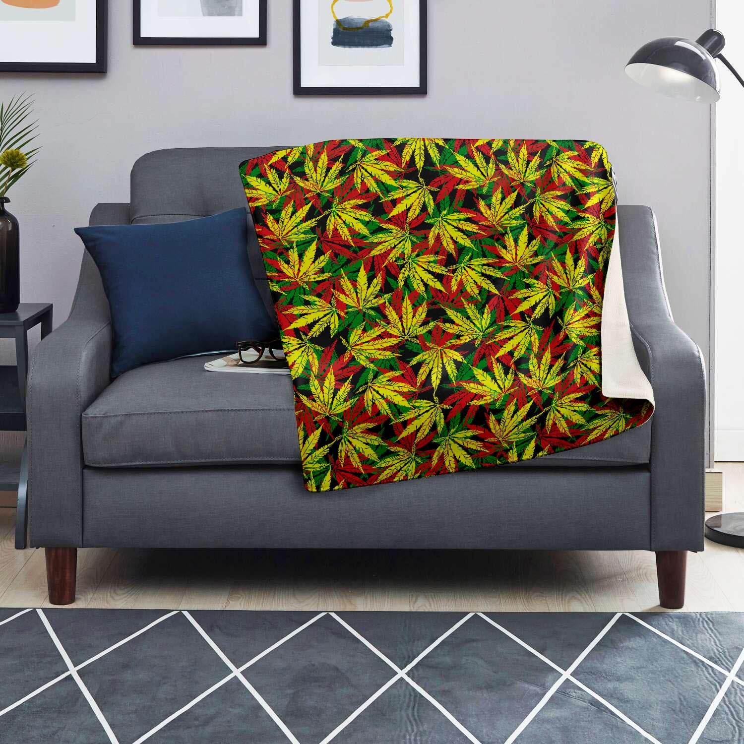 Tropical Reggae Leaf Blanket-grizzshop