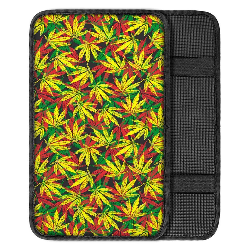 Tropical Reggae Leaf Car Console Cover-grizzshop