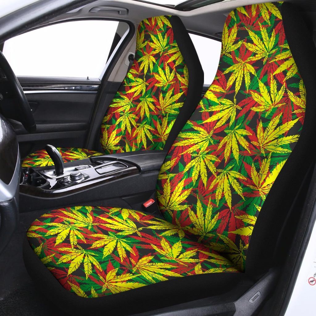 Tropical Reggae Leaf Car Seat Covers-grizzshop
