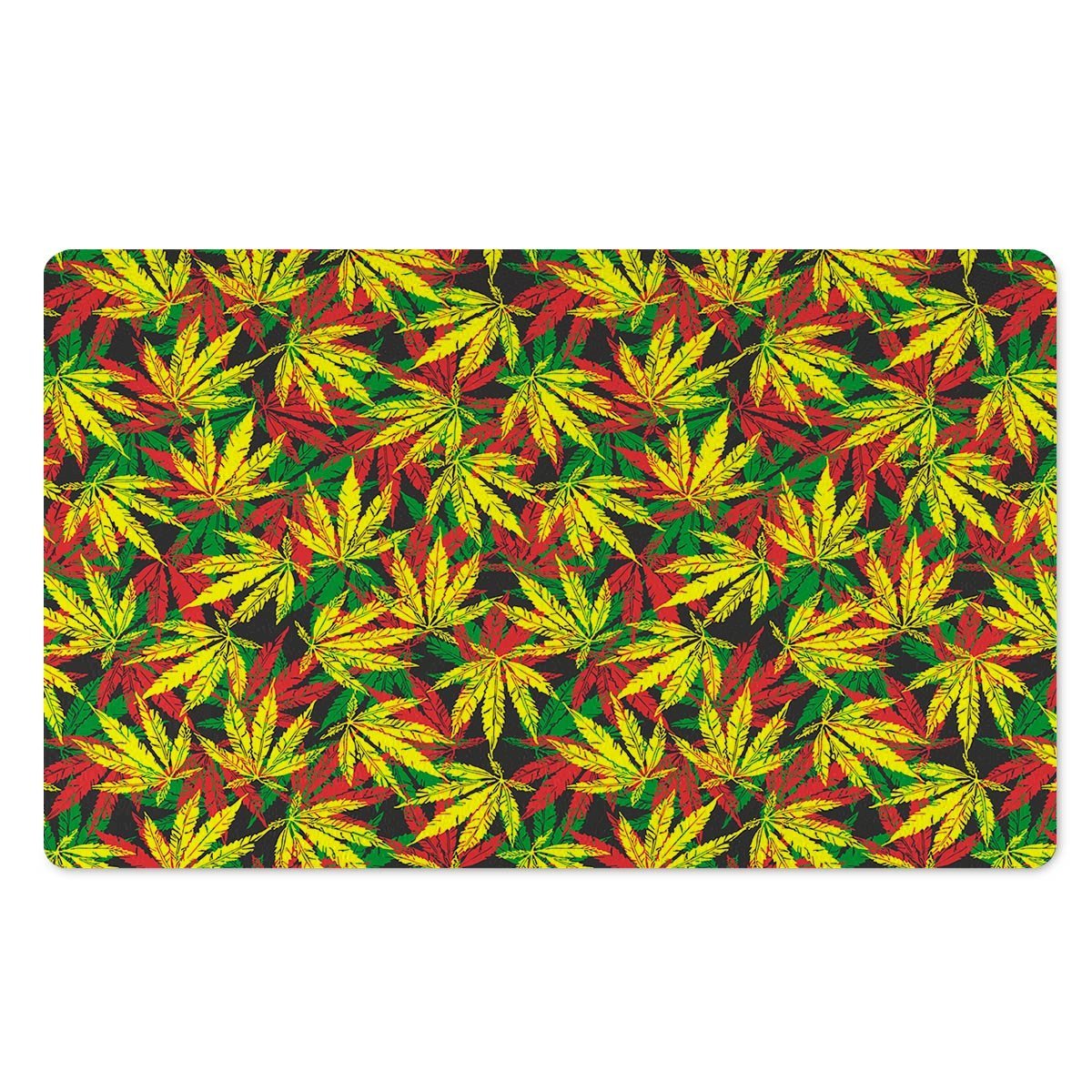 Tropical Reggae Leaf Door Mat-grizzshop