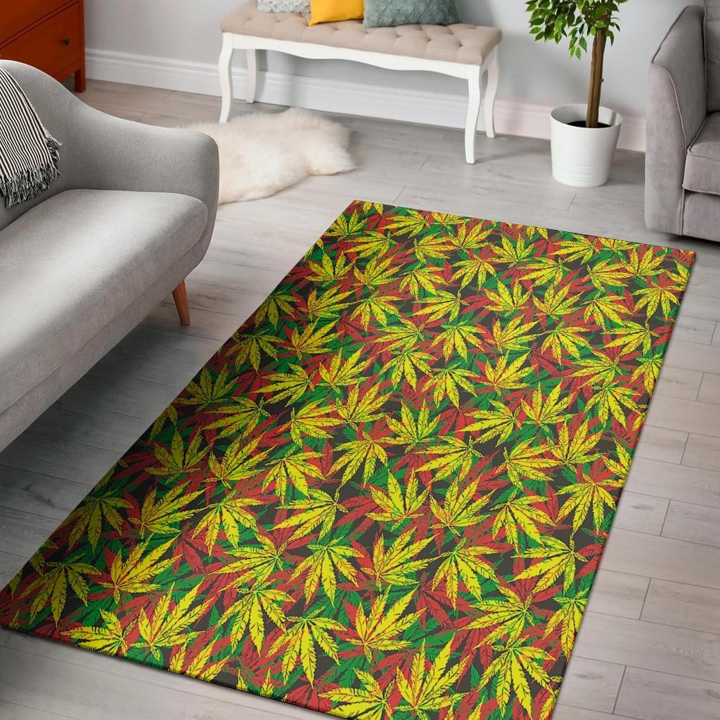 Tropical Reggae Leaf Floor Mat-grizzshop