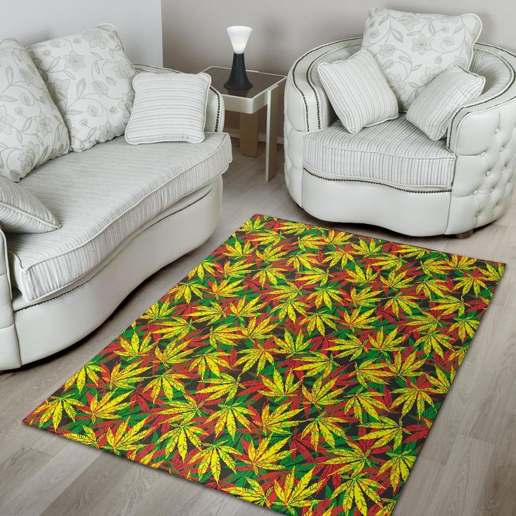 Tropical Reggae Leaf Floor Mat-grizzshop