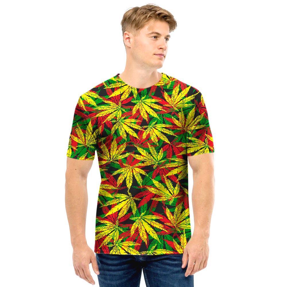 Tropical Reggae Leaf Men T Shirt-grizzshop