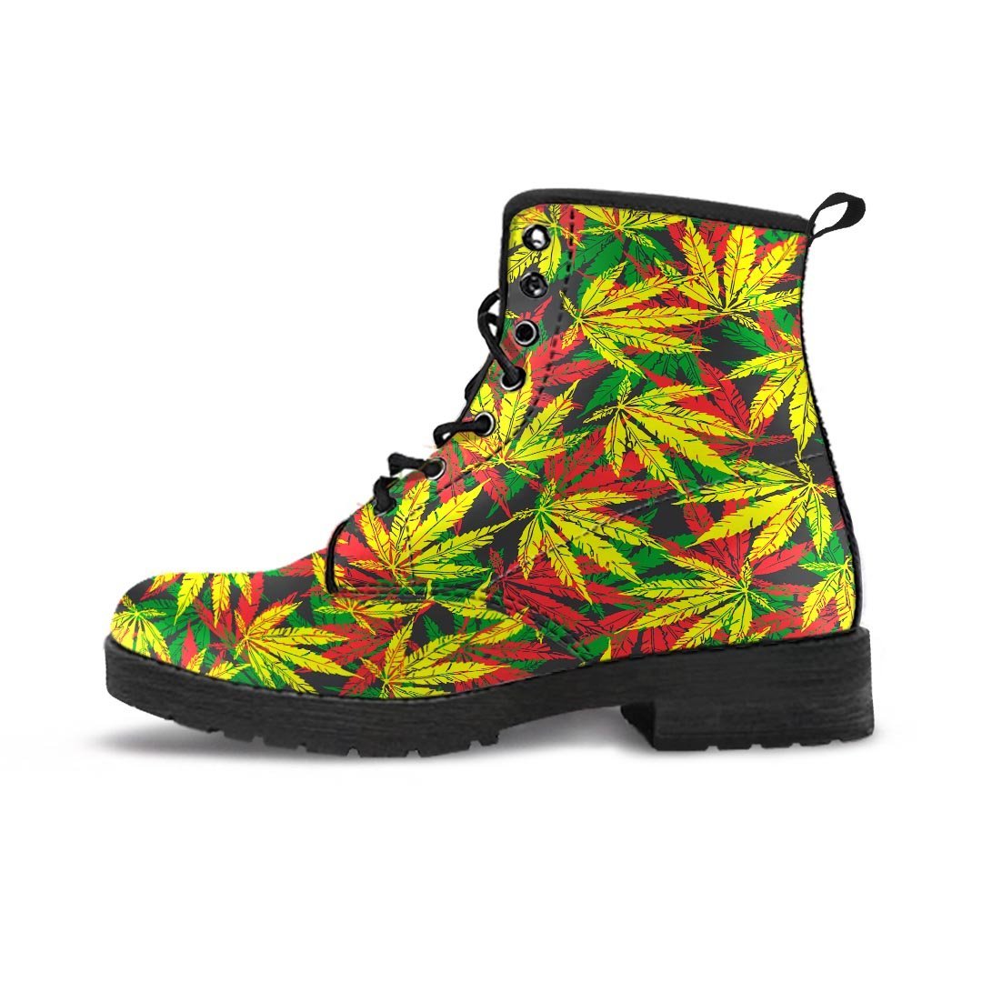 Tropical Reggae Leaf Men's Boots-grizzshop