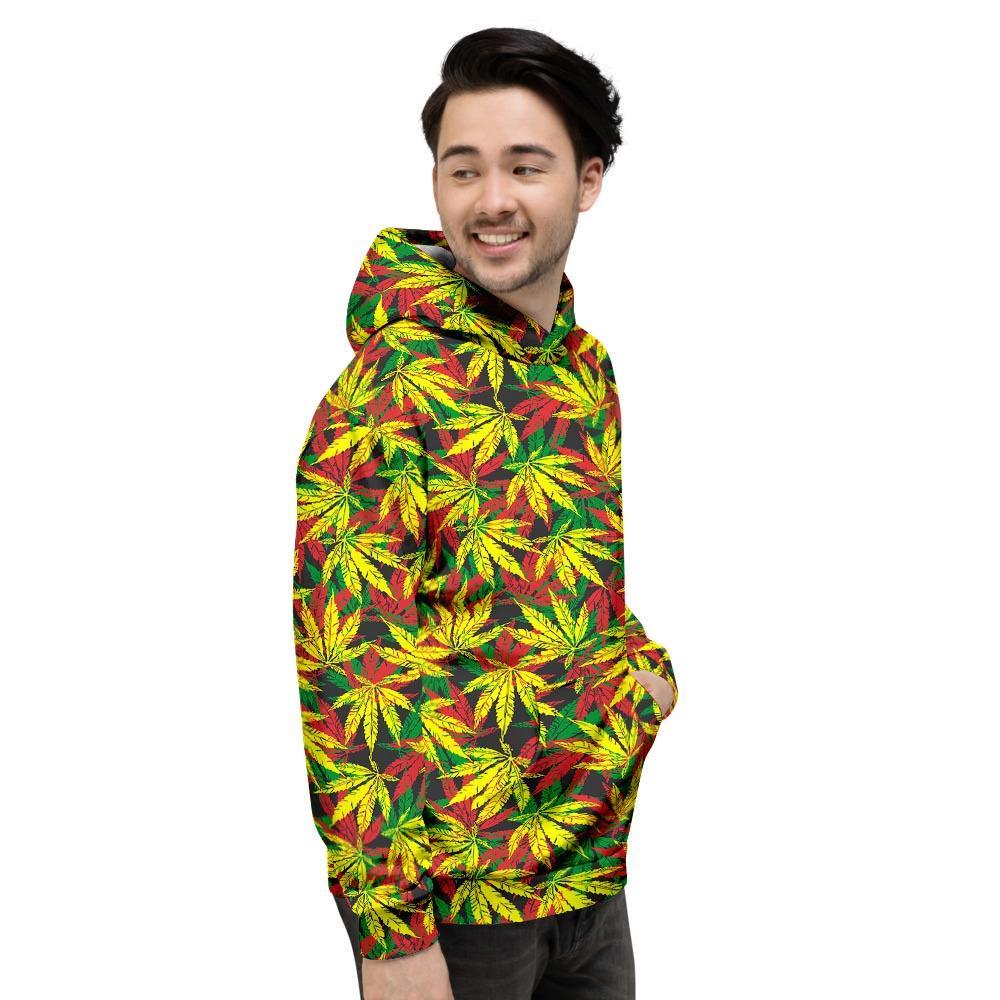 Tropical Reggae Leaf Men's Hoodie-grizzshop