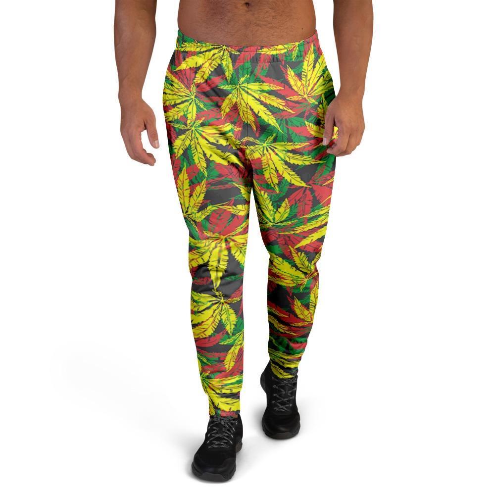 Tropical Reggae Leaf Men's Joggers-grizzshop