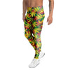 Tropical Reggae Leaf Men's Leggings-grizzshop