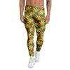 Tropical Reggae Leaf Men's Leggings-grizzshop