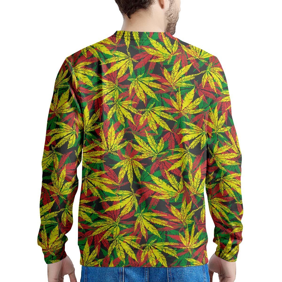 Tropical Reggae Leaf Men's Sweatshirt-grizzshop