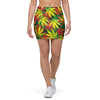 Tropical Reggae Leaf Mini Skirt-grizzshop