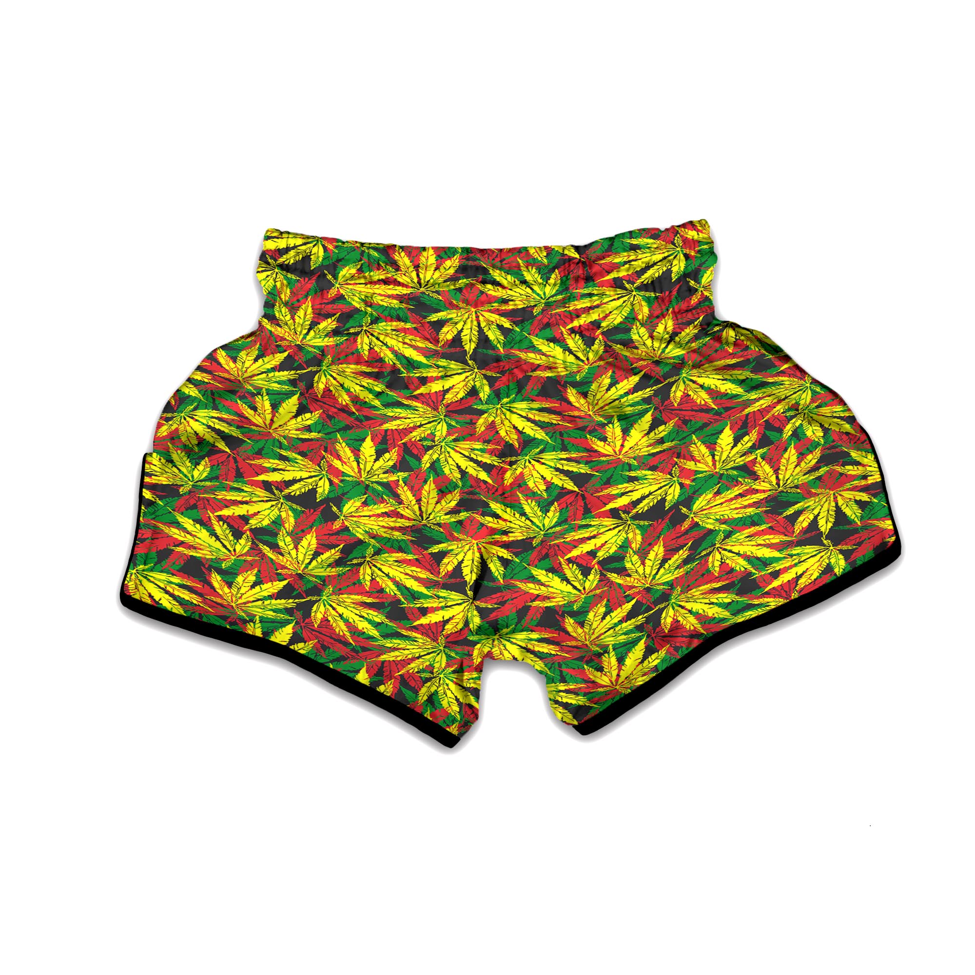 Tropical Reggae Leaf Muay Thai Boxing Shorts-grizzshop
