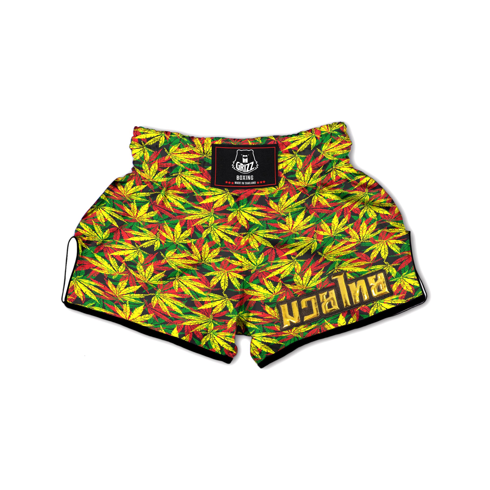 Tropical Reggae Leaf Muay Thai Boxing Shorts-grizzshop