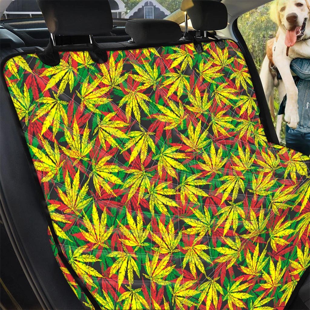 Tropical Reggae Leaf Pet Car Seat Cover-grizzshop