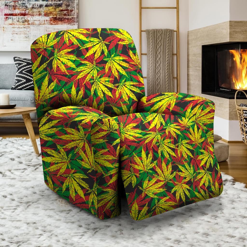 Tropical Reggae Leaf Recliner Cover-grizzshop