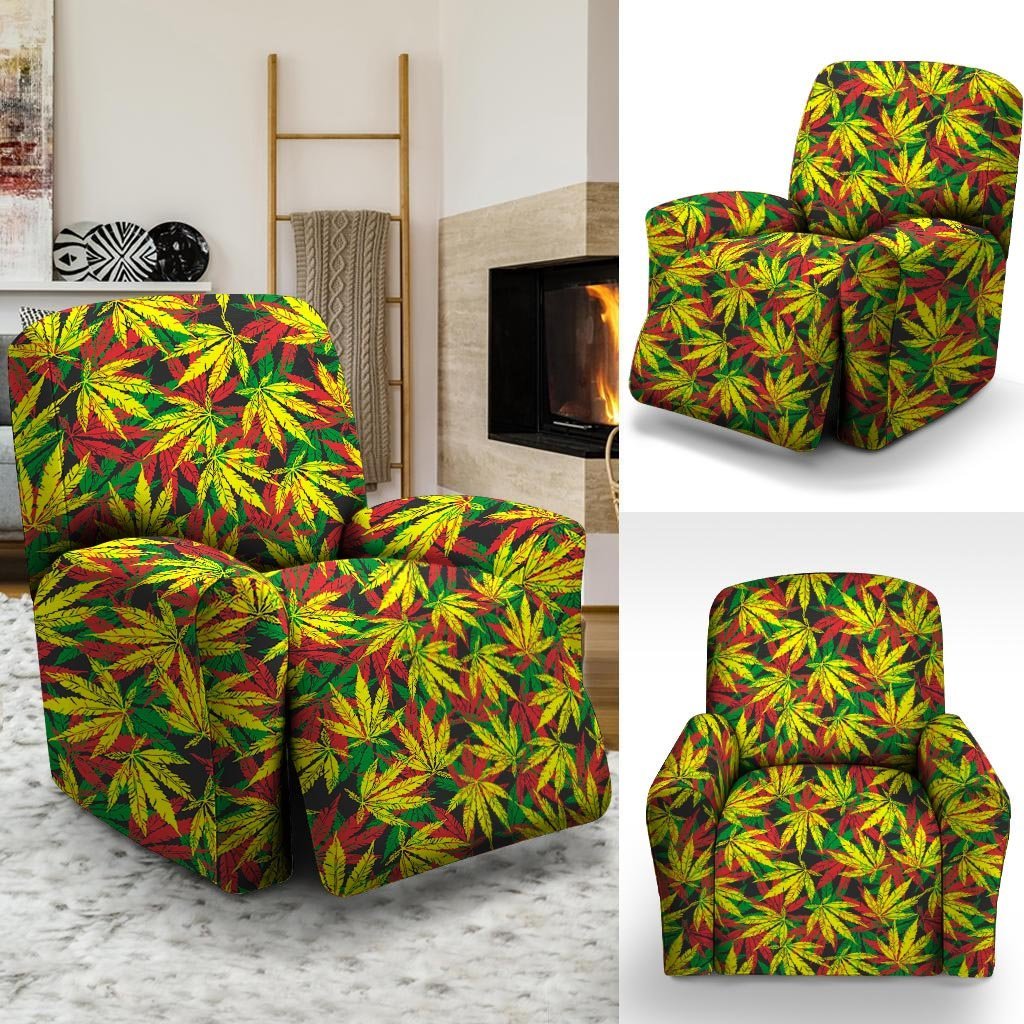 Tropical Reggae Leaf Recliner Cover-grizzshop