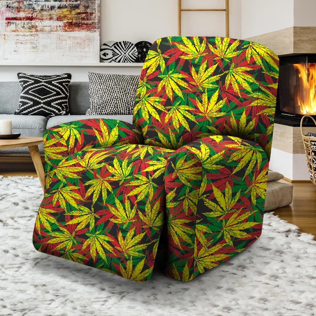 Tropical Reggae Leaf Recliner Cover-grizzshop