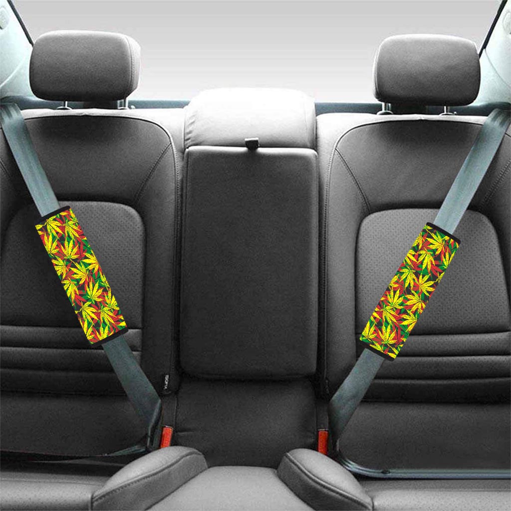 Tropical Reggae Leaf Seat Belt Cover-grizzshop