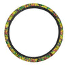 Tropical Reggae Leaf Steering Wheel Cover-grizzshop