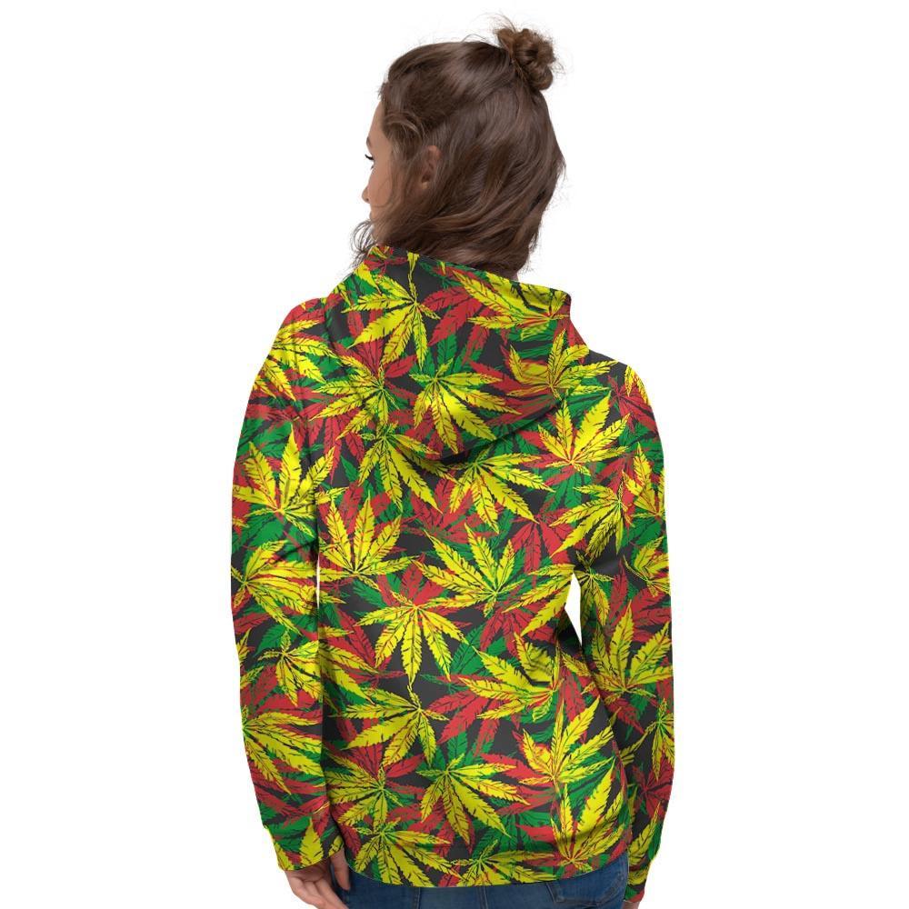 Tropical Reggae Leaf Women's Hoodie-grizzshop