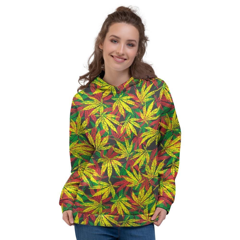 Tropical Reggae Leaf Women's Hoodie-grizzshop