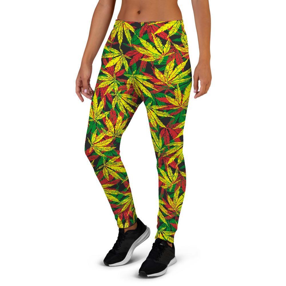 Tropical Reggae Leaf Women's Joggers-grizzshop