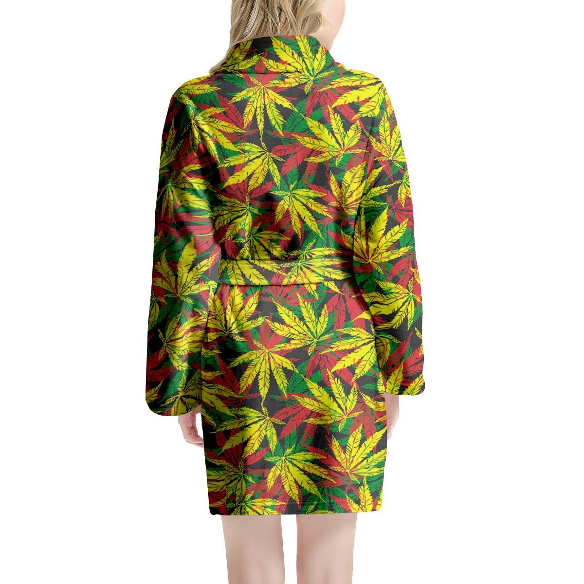 Tropical Reggae Leaf Women's Robe-grizzshop