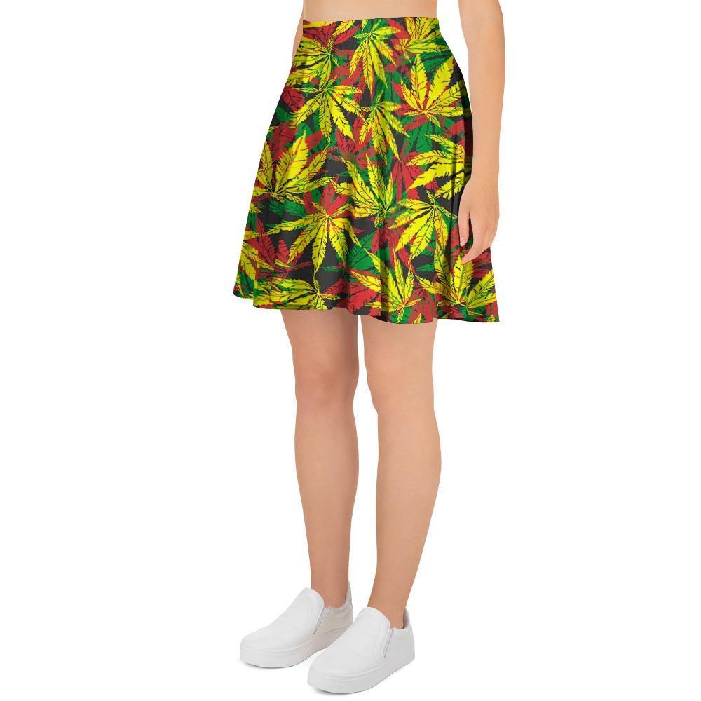 Tropical Reggae Leaf Women's Skirt-grizzshop