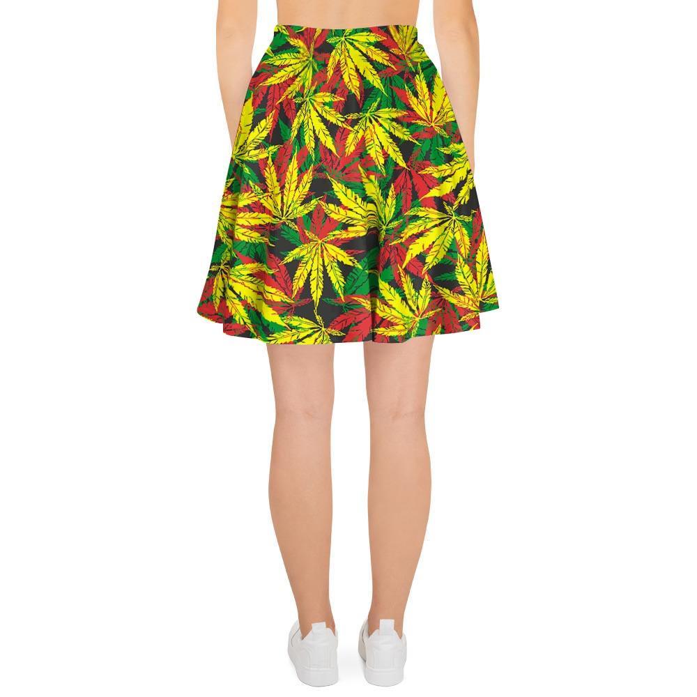 Tropical Reggae Leaf Women's Skirt-grizzshop