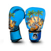 Tropical Skull Hand Print Boxing Gloves-grizzshop