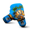 Tropical Skull Hand Print Boxing Gloves-grizzshop