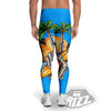 Tropical Skull Hand Print Men's Leggings-grizzshop