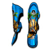 Tropical Skull Hand Print Muay Thai Shin Guards-grizzshop