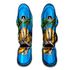 Tropical Skull Hand Print Muay Thai Shin Guards-grizzshop