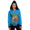 Tropical Skull Hand Print Women's Bomber Jacket-grizzshop