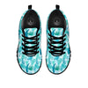 Tropical Teal Aloha Print Pattern Black Sneaker-grizzshop