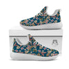 Tropical Teal Print Pattern White Athletic Shoes-grizzshop