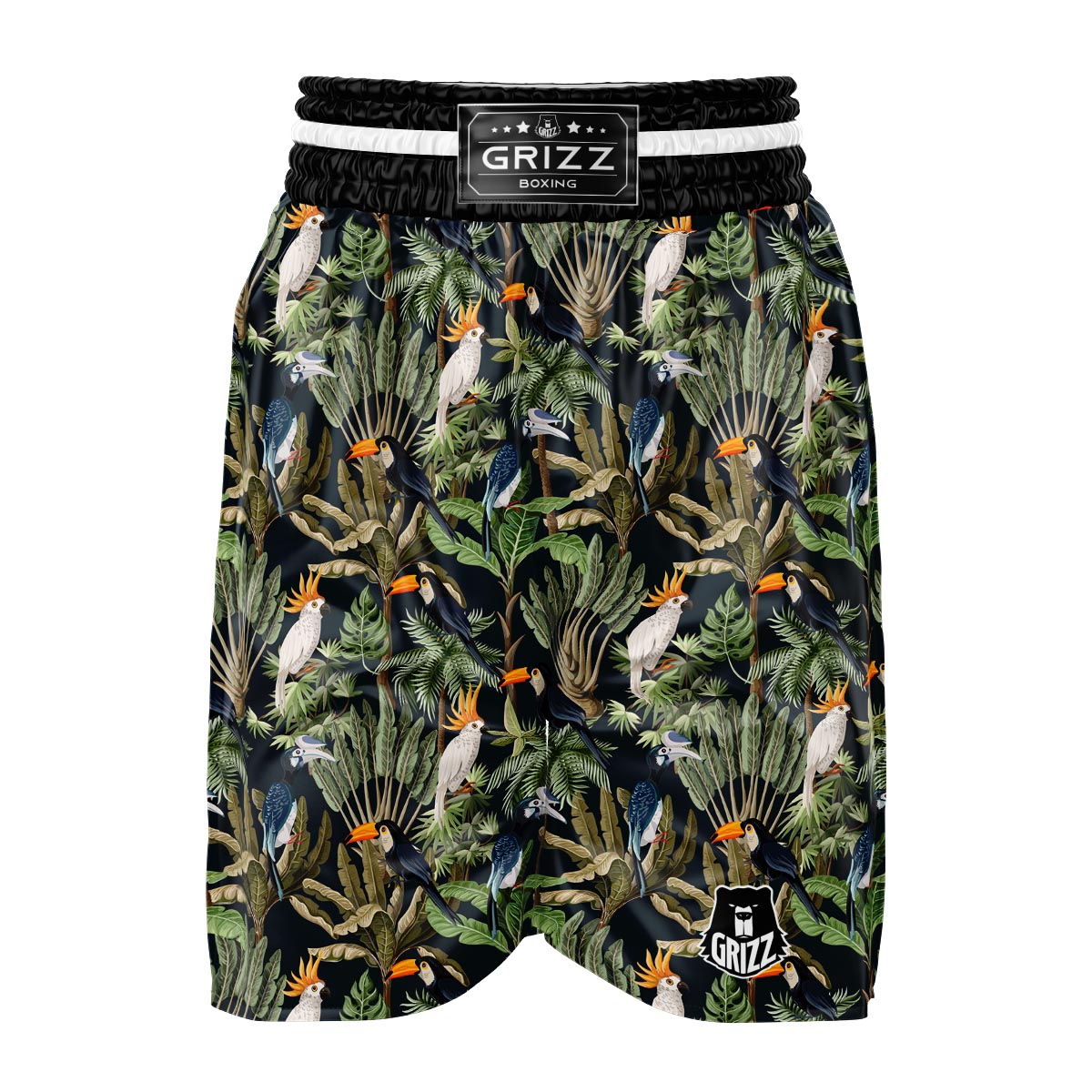 Tropical Toucan Parrot Print Pattern Boxing Shorts-grizzshop