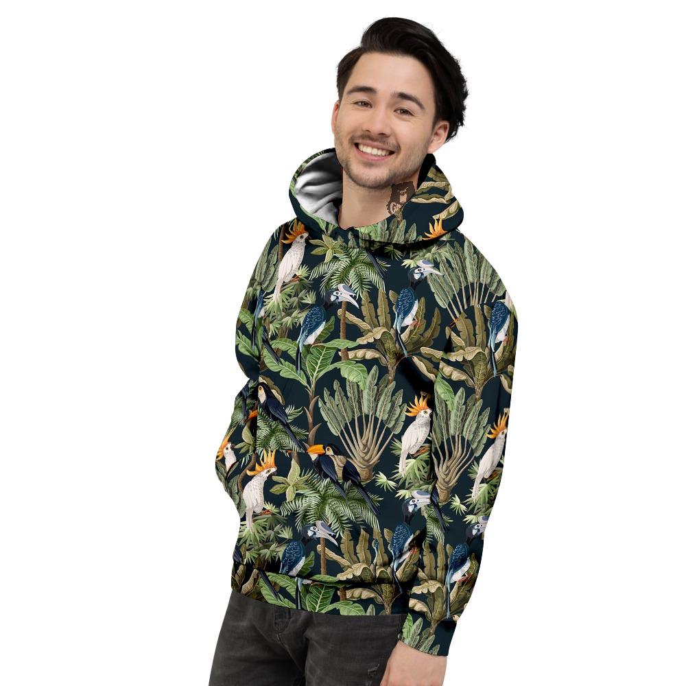 Tropical Toucan Parrot Print Pattern Men's Hoodie-grizzshop