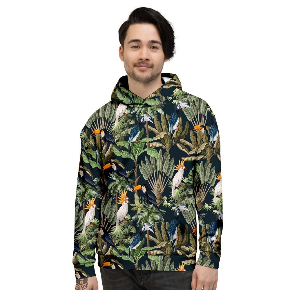 Tropical Toucan Parrot Print Pattern Men's Hoodie-grizzshop
