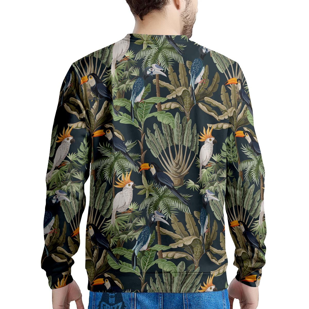 Tropical Toucan Parrot Print Pattern Men's Sweatshirt-grizzshop