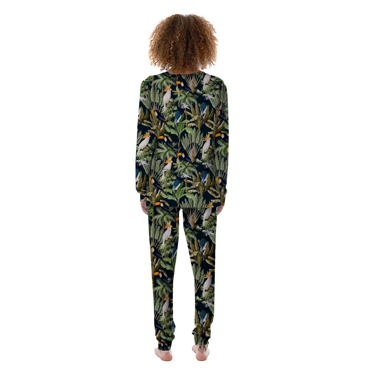 Tropical Toucan Parrot Print Pattern Women's Pajamas-grizzshop